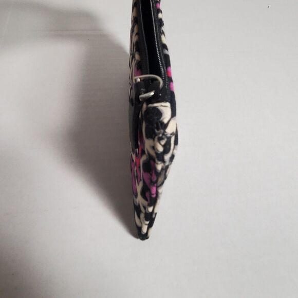 Vera Bradley ID Wallet Wristlet Card Holder Black‎ Pink Floral Quilted - Picture 12 of 12